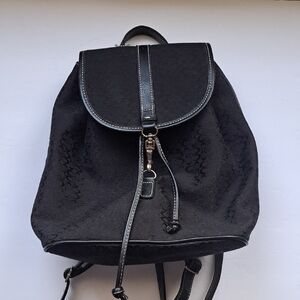 Black Women's Drawstring Backpack